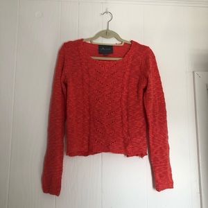 Anthropologie Paper Crane Crewneck crop sweater